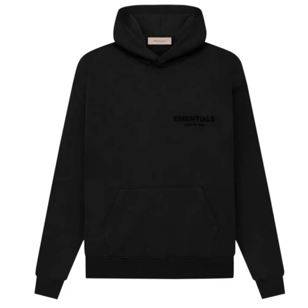 NEW WITH TAGS Fear Of God Essentials Hoodie Dark Stretch Limo Black X-Large